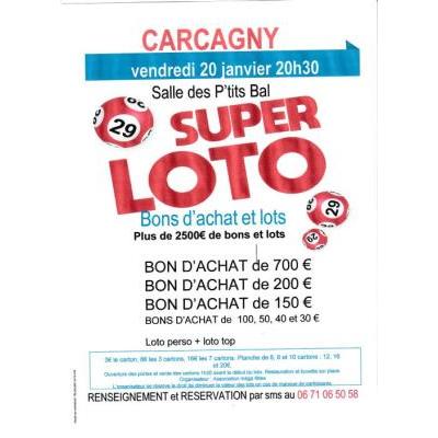 Photo du super loto à Carcagny