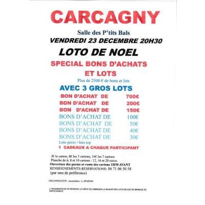Photo du loto de noël à Carcagny