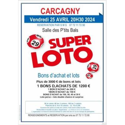 Photo du super loto  bons d achats et lots à Carcagny