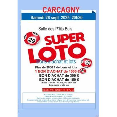 Photo du super loto  bons d achats et lots à Carcagny