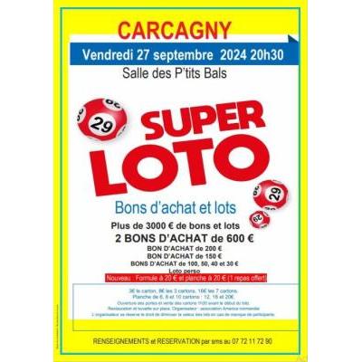 Photo du super loto  bons d achats et lots à Carcagny