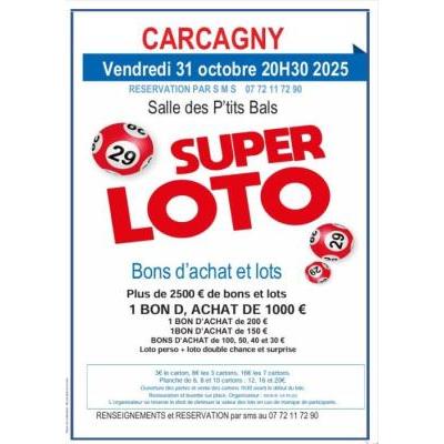 Photo du super loto  bons d achats et lots à Carcagny