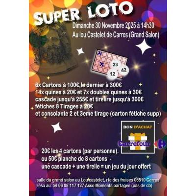 Photo du Super Loto au lou castelet de Carros à Carros