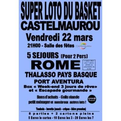 Photo du SUPER LOTO DU BASKET ! Vendredi 22 mars 21h à CASTELMAUROU à Castelmaurou