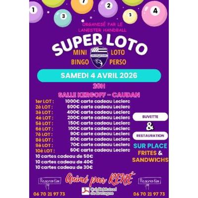 Photo du SUPER LOTO - LOTO PERSO - mini BINGO anim&eacute; par Ren&eacute;, env 4000&euro; de gain à Caudan