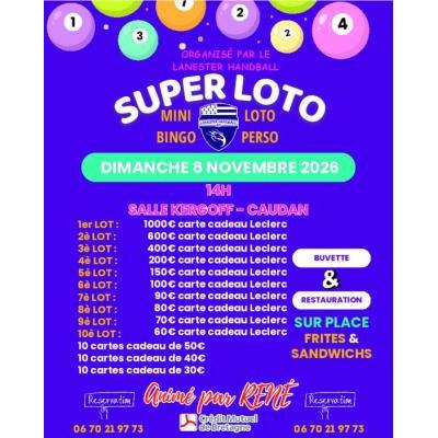 Photo du SUPER LOTO - LOTO PERSO - mini BINGO anim&eacute; par Ren&eacute;, 4000&euro; de gain à Caudan