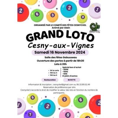 Photo du GRAND LOTO spécial bons d'achats à Cesny-aux-Vignes