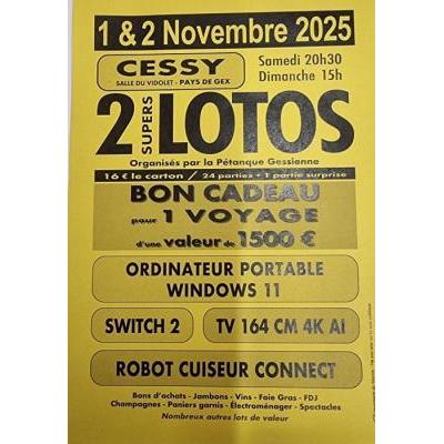Photo du Super Loto de la Pétanque Gessienne à Cessy