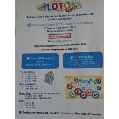 Photo du Loto Solidaire de l'Union des comit&eacute;s de quartiers de Chalon sur Sa&ocirc;ne à Chalon-sur-Saône