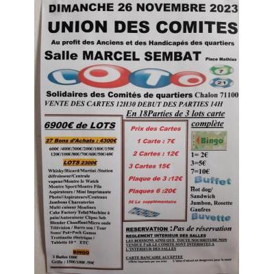 Photo du LOTO DE L UNION DES COMITES DE QUARTIER à Chalon-sur-Saône