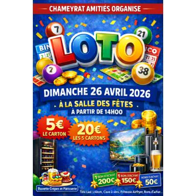 Photo du LOTO organis&eacute; par Chameyrat Amiti&eacute;s à Chameyrat