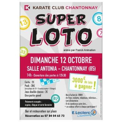 Photo du Super loto du karaté club de Chantonnay à Chantonnay