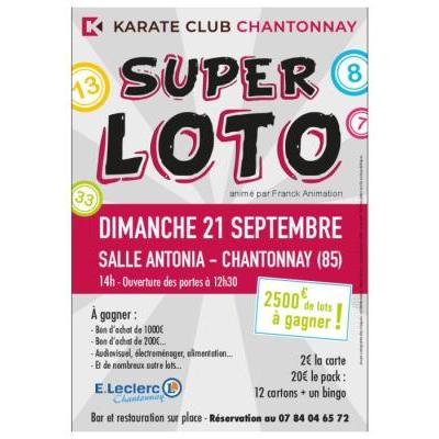 Photo du Super loto du Karaté Club de Chantonnay à Chantonnay