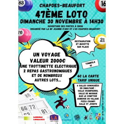Photo du 4ème Super Loto à Chapdes-Beaufort