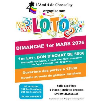 Photo du L'Ami 4 de Chasselay organise son Loto ! à Chasselay