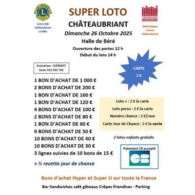 Photo du super loto à Châteaubriant