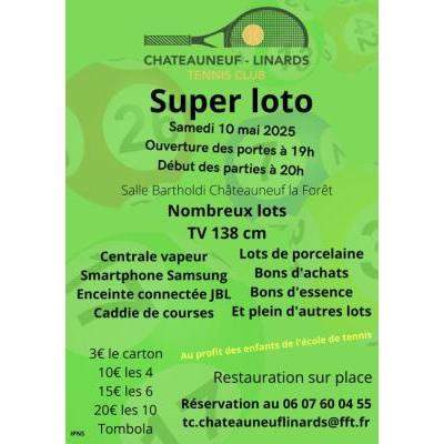 Photo du Loto annuel du club de tennis à Châteauneuf-la-Forêt