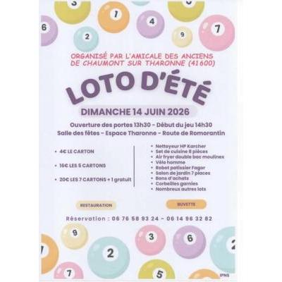Photo du Loto d'&eacute;t&eacute; à Chaumont-sur-Tharonne