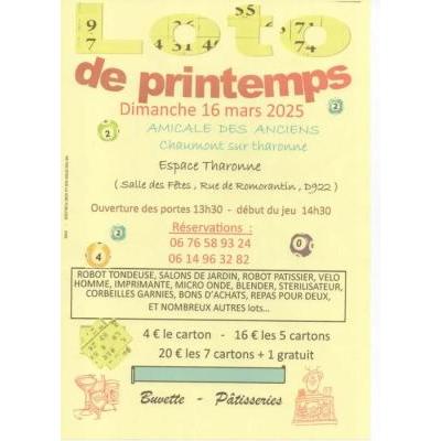Photo du loto de printemps à Chaumont-sur-Tharonne