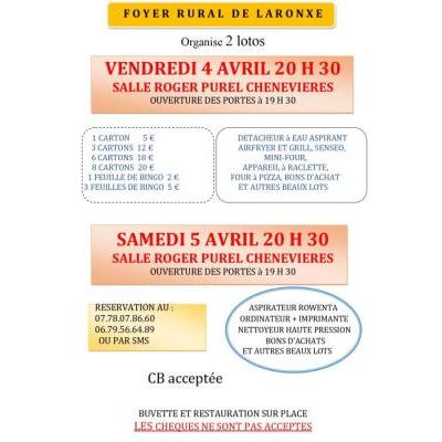 Photo du LOTO DU FOYER RURAL DE LARONXE à Chenevières