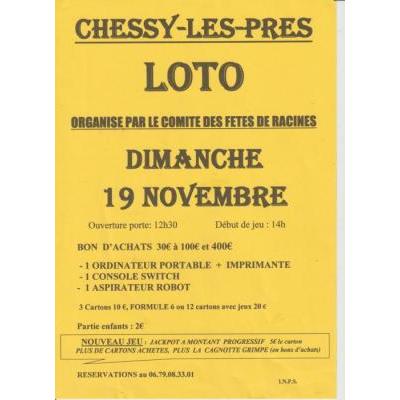 Photo du LOTO DU COMITE DES FETES DE RACINES à Chessy-les-Prés