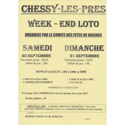Photo du LOTO DU COMITE DES FETES DE RACINES à Chessy-les-Prés