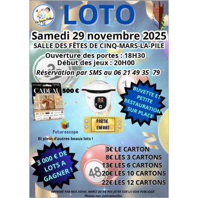 Photo du Loto de l'APE Les Joyeux Drilles à Cinq-Mars-la-Pile