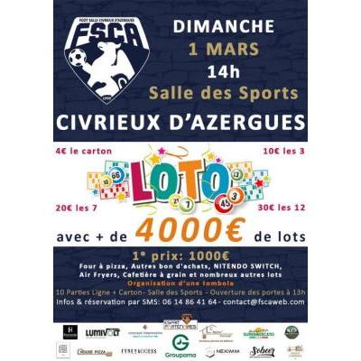 Photo du SUPER LOTO du Foot Salle de Civrieux d'Azergues à Civrieux-d'Azergues