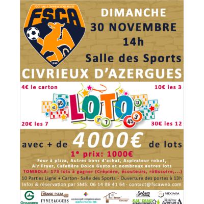 Photo du Super Loto du FSCA à Civrieux-d'Azergues