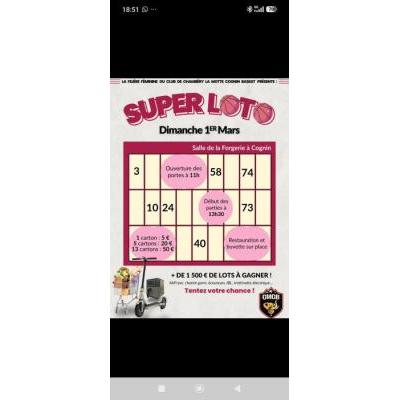 Photo du Super loto de Chamb&eacute;ry la motte cognin basket section f&eacute;minine  à Cognin