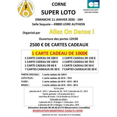 Photo du SUPER Loto à 2500 €  à Corné