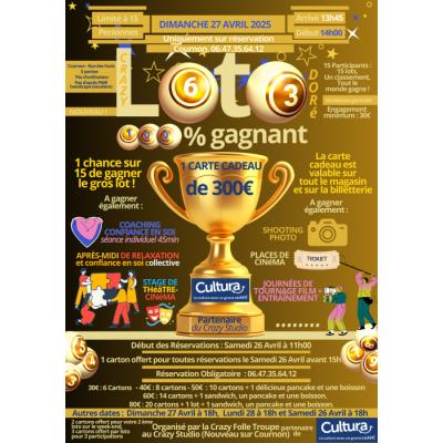 Photo du Loto 100% gagnant de la Crazy Folle Troupe. Jour 2.1. 14H à Cournon-d'Auvergne