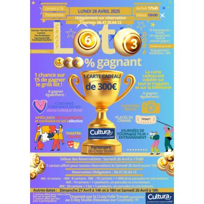 Photo du Loto 100% gagnant de la Crazy Folle Troupe. Jour 3. 18h00 à Cournon-d'Auvergne