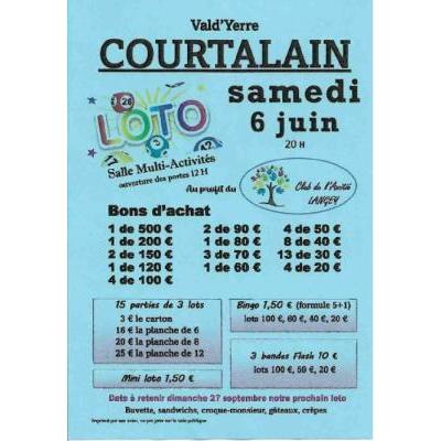 Photo du Super LOTO du Club de l'Amiti&eacute; de LANGEY à Courtalain
