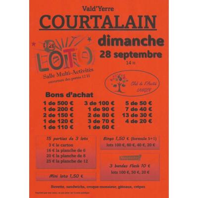 Photo du Super Loto du Club de l'Amitié de LANGEY à Courtalain