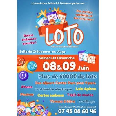 Photo du Week-end loto 8 et 9 Juin 2024 à Crèvecœur-en-Auge
