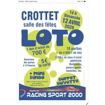 Photo du Super Loto de Printemps  à Crottet