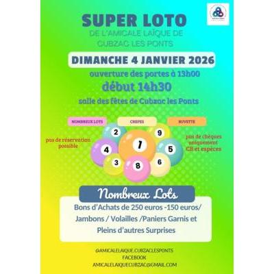 Photo du Super LOTO de l'Amicale La&iuml;que de Cubzac les Ponts  à Cubzac-les-Ponts