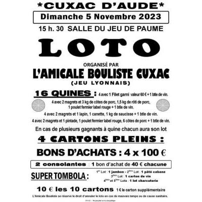 Photo du Loto de l'Amicale Bouliste de Cuxac (Jeu Lyonnais) à Cuxac-d'Aude