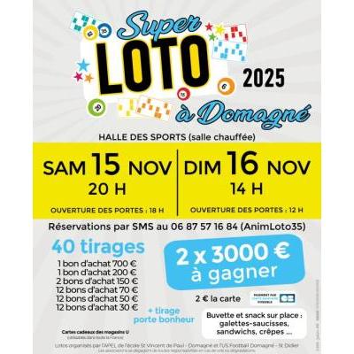 Photo du Super Loto 2025 à Domagné à Domagné