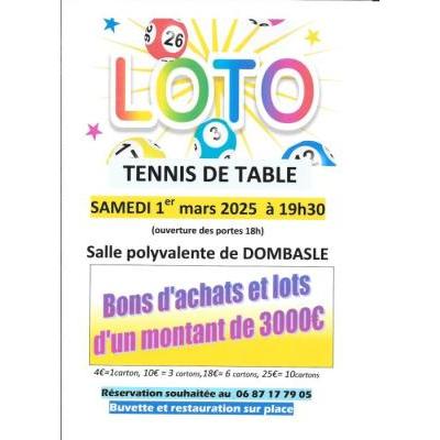 Photo du Super loto du Tennis de Table de Dombasle à Dombasle-sur-Meurthe