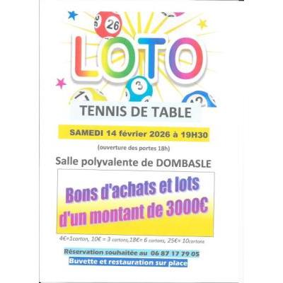 Photo du Super loto du Tennis de Table de Dombasle à Dombasle-sur-Meurthe
