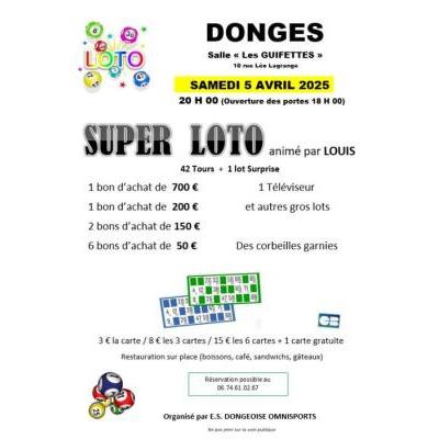 Photo du LOTO organisé par E.S. Donges et animé par Louis à Donges