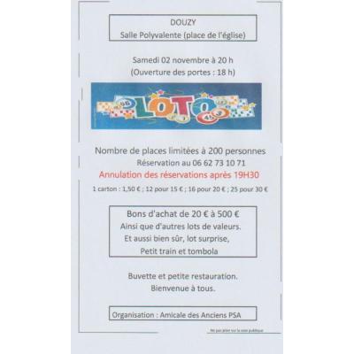 Photo du Loto de l'amicale PSA à Douzy