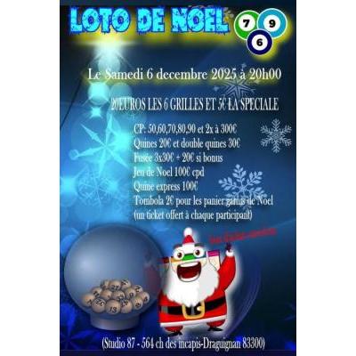 Photo du Super Loto de Noel Draguignan au Studio 87 à Draguignan
