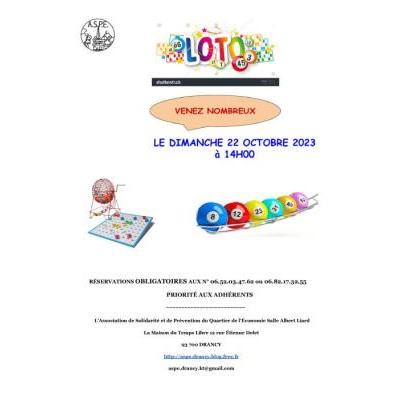 Photo du loto d'octobre à Drancy