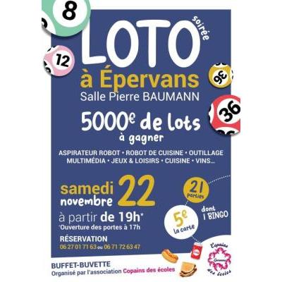 Photo du Loto de l'association Copains des ecoles à Épervans