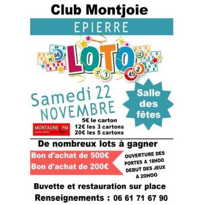 Photo du LOTO DU CLUB MONTJOIE à Épierre