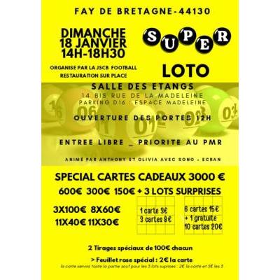 Photo du Super_loto sp&eacute;cial cartes cadeaux de 3000&euro;(anim&eacute; par Antony et Olivia avec sono  à Fay-de-Bretagne