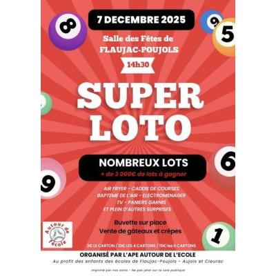 Photo du Super Loto de l'APE à Flaujac-Poujols